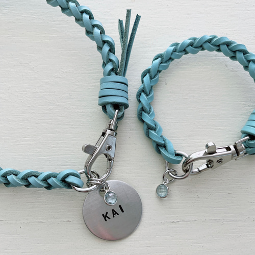 109.チェックリボン&わんこのチョーカー20本