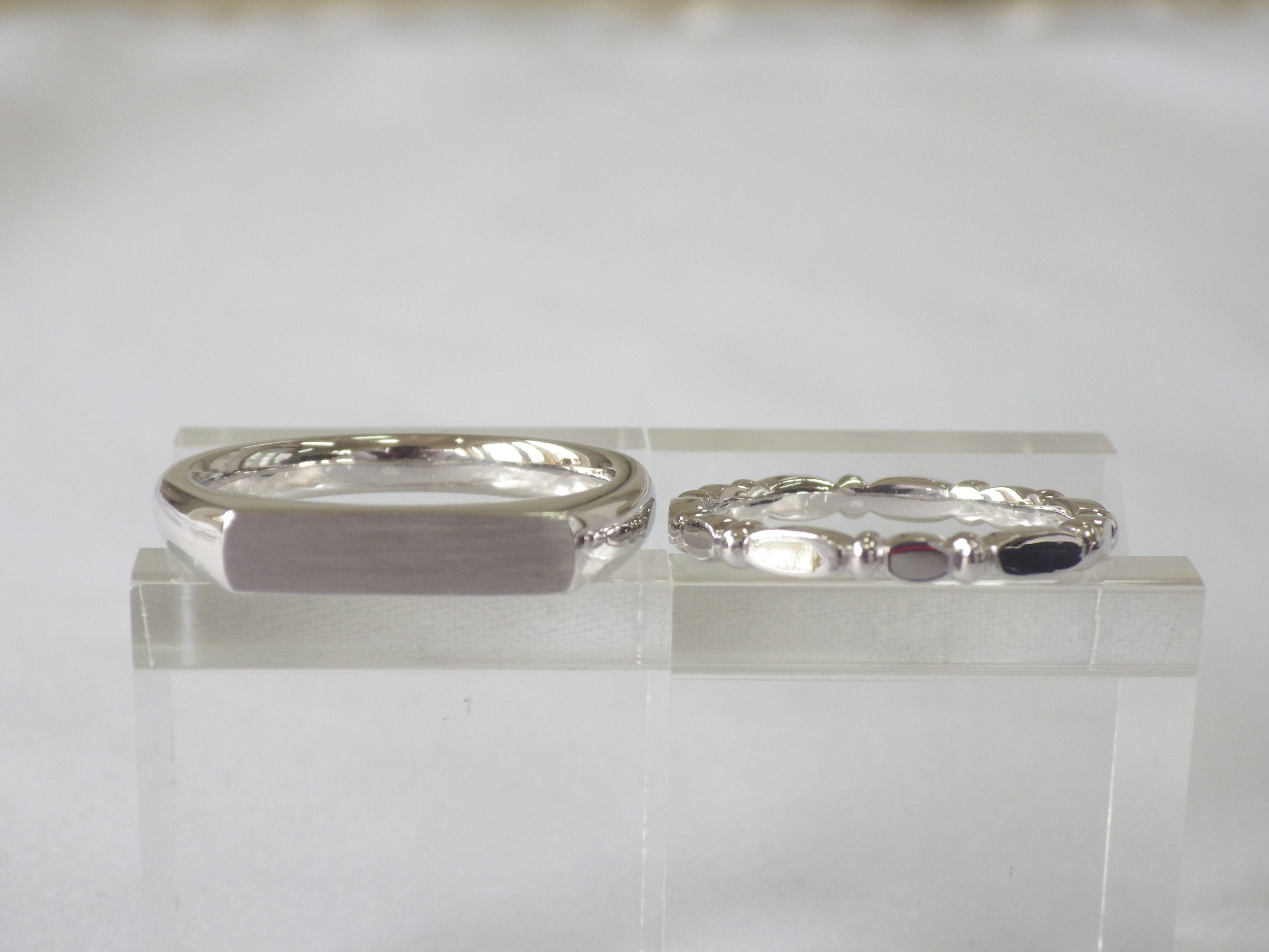 結婚指輪セット　Pt900　Flatリング