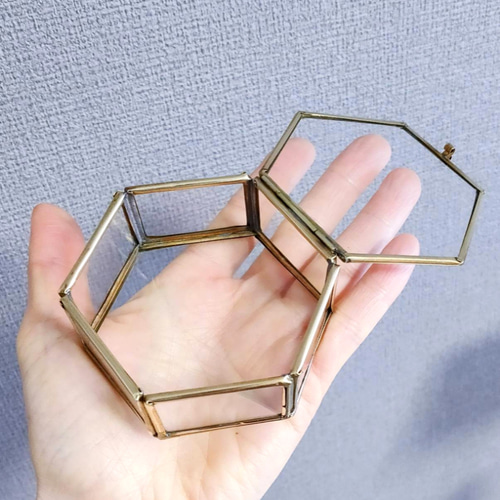 ディズニー ガラスケース ホワイト 六角形 立体ガラス六角BOX 【メール便不可】｜マライカ公式通販