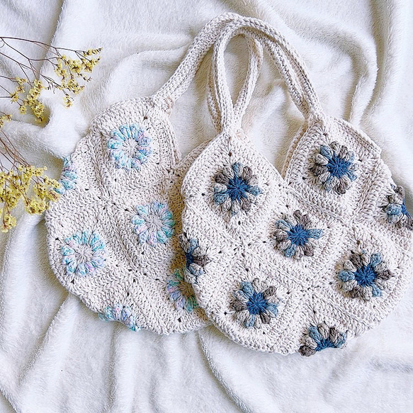 ＊Daisy  bag＊newカラー　デイジーバッグ② ハンモックバッグ　フラワーバッグ 1枚目の画像