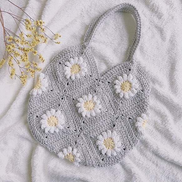 SALE ＊Daisy  bag＊　デイジーバッグ③ フラワーバッグ 4枚目の画像