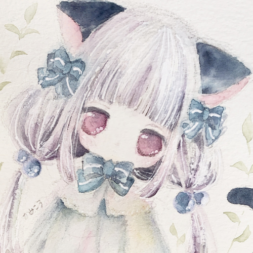 原画・ねこ耳カチューシャ♪ イラスト かめころ 通販 14059828
