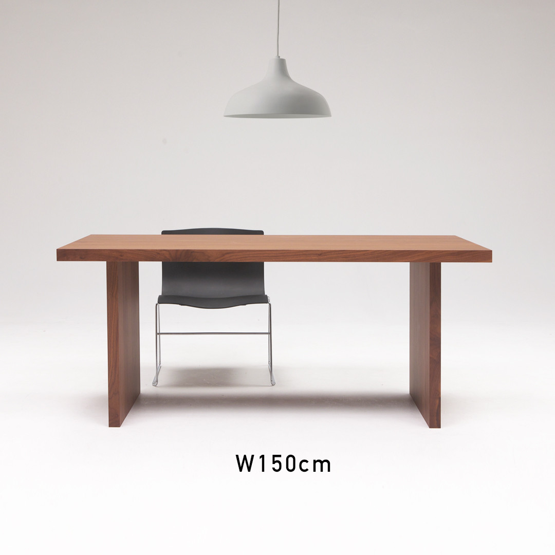 エクストラダイニングテーブル150cm【ウォルナット突板材】[食卓テーブル・モダン・ナチュラル]
