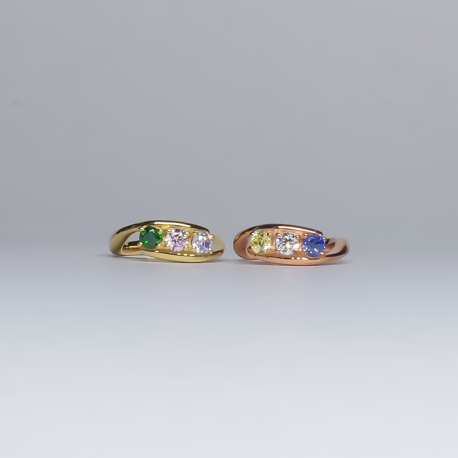 【選べる3つの誕生石ベビーリング】bebe 02