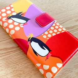 イワトビペンギンのiPhoneケース 手帳型【受注製作】Android対応 スマホケース 名入れ 動物 プレゼント 雑貨 7枚目の画像