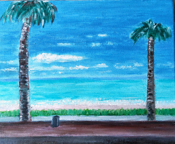 絵画 海辺（M） 油絵 絵画 【海の風景】 - HR | minne byGMOペパボ 国内最大級