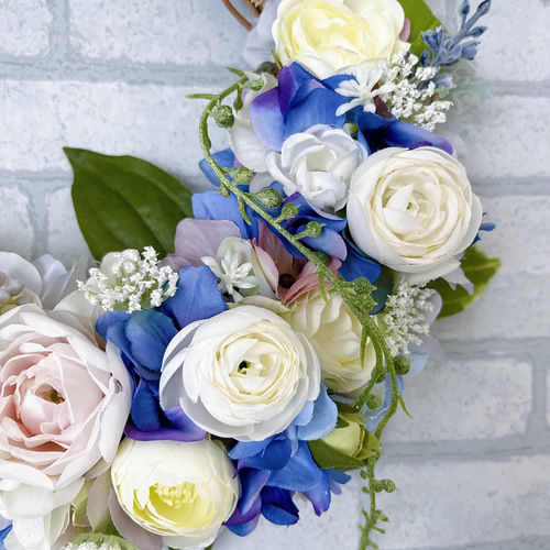 期間限定〜2月20日まで！！送料無料】 バラとラナンキュラスの三日月