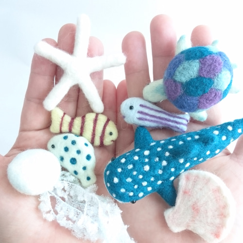 受注製作》海の生き物たち オーナメント 羊毛フェルト その他