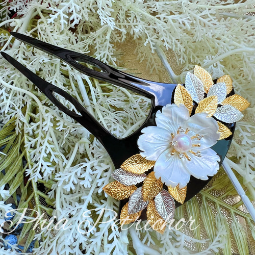 簪 和 桜 かんざし バチ型 パール 簪 着物 髪飾り 留袖 着物 成人式