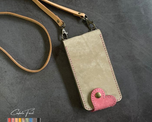 ハンドメイド❤高級本革ショルダー本革スマホケース　Premium 2a50e5eb55f0fbfe1311a774f09d5c