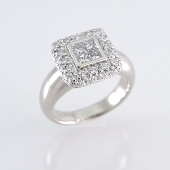 pt900 天然ダイヤモンド リング 0.5ct