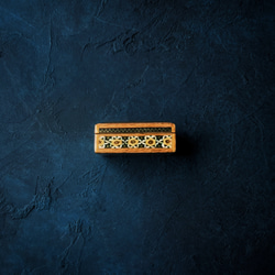 ペルシャの象嵌細工（寄木細工）ミニサイズ 小箱【ハータムカーリー060】 4枚目の画像