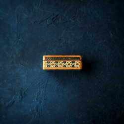 ペルシャの象嵌細工（寄木細工）ミニサイズ 小箱【ハータムカーリー061】 6枚目の画像