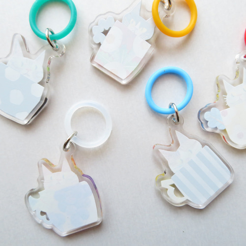 受注制作 全36種から選べる！アクリルマーカー(a cup of cat) 携帯