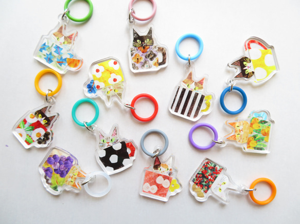 受注制作 全36種から選べる！アクリルマーカー(a cup of cat) 携帯