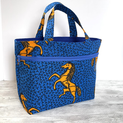 送料無料》アフリカ布 トートバック 馬柄 アフリカン トートバッグ