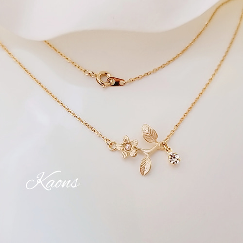 リーフブレスレット/ステンレスチェーンブレスレット/シンプル