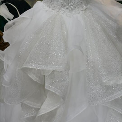 豪華！キラキラグリッターチュール　ソフトチュール　ウエディングドレス/花嫁/結婚式 18枚目の画像