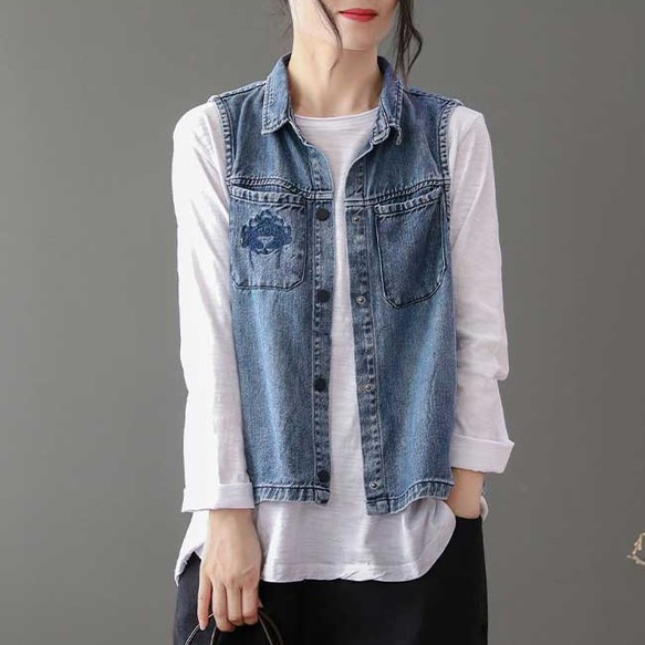 美品　JAPAN BLUE JEANS　デニムツイードベスト　ジレ JAPAN BLUE JEANS メンズ ジャパンブルージーンズ 12oz ツイード