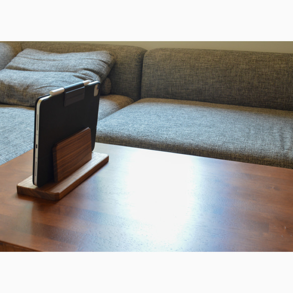 受注生産 職人手作り ノートPCスタンド マックブック 木製スタンド 家具 無垢材 テレワーク オフィス LR2018 6枚目の画像