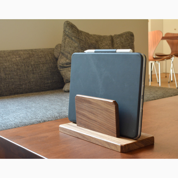 受注生産 職人手作り ノートPCスタンド マックブック 木製スタンド 家具 無垢材 テレワーク オフィス LR2018 7枚目の画像