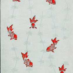 【NO.398】金魚の日本画アートポスター☆赤色夏祭り和室インテリア和モダン和柄大正ロマン☆A5A4A3A2A1B5B4 2枚目の画像