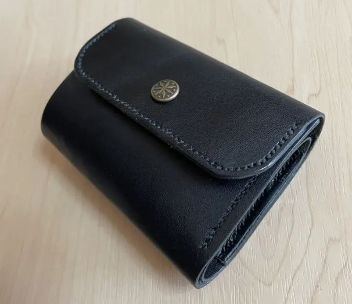 レザークラフト  ハンドメイド　栃木レザー　ミニウォレット　ミニ財布