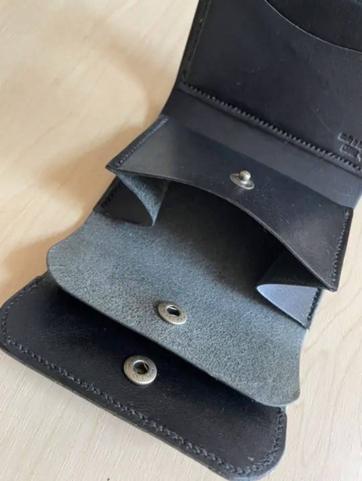 レザークラフト  ハンドメイド　栃木レザー　ミニウォレット　ミニ財布