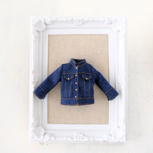 はなちゃん23区DENIM　スタンドカラー デニム ジャケット サイズ44 ジェニーちゃん服＊スタンドカラーのデニムジャケット＊momoko