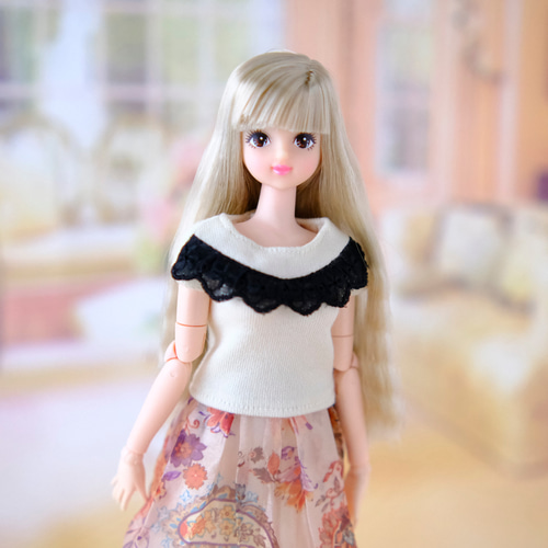 ジェニーちゃん服＊レースがかわいいカットソー（オフホワイト 