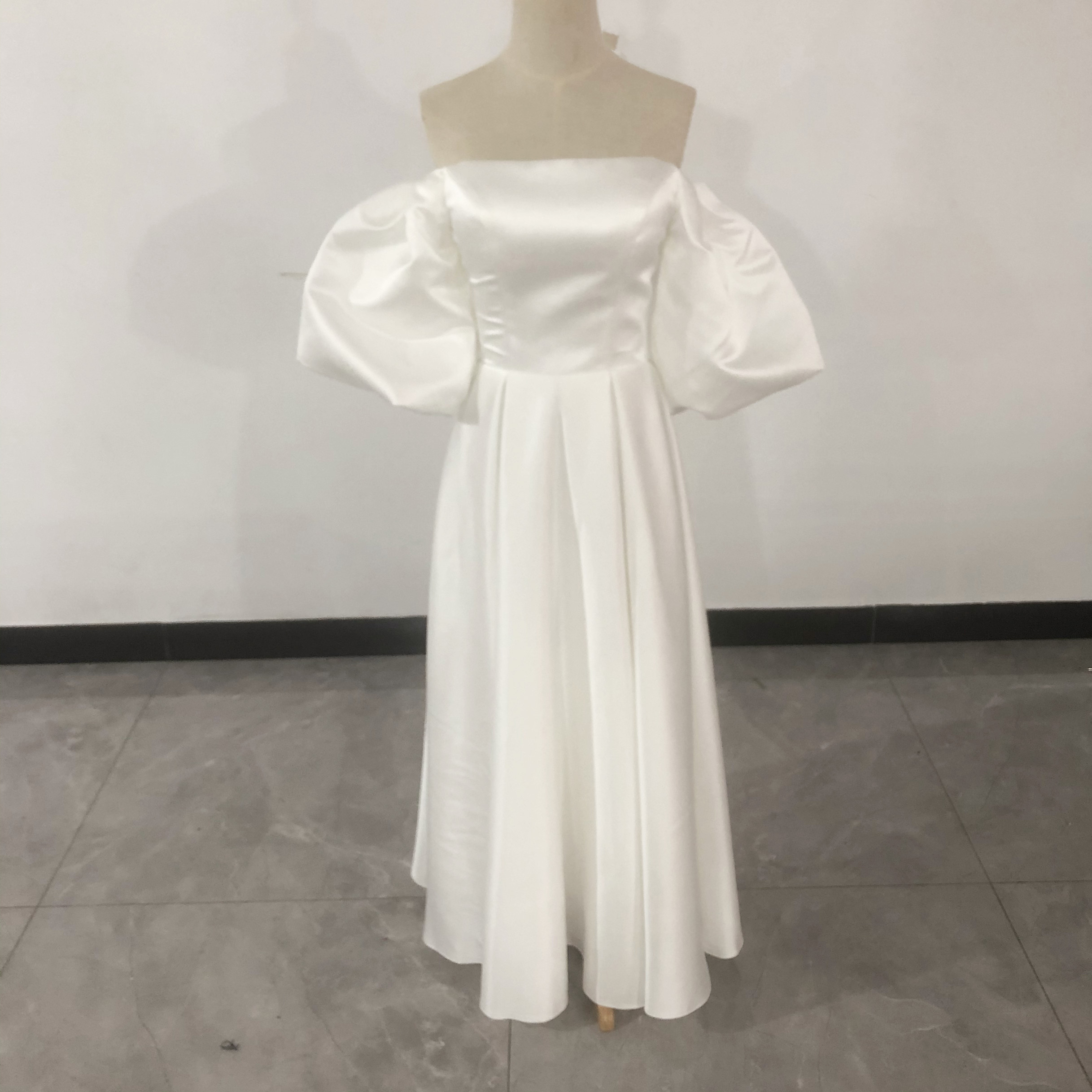 高品質！パーティードレス 前撮り結婚式 2次会 ビスチェ　オフショルのパフスリーブ 16,265円