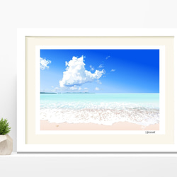 A3サイズ「真夏の海」ハクバ（ホワイト） 1枚目の画像