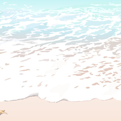 A3サイズ「真夏の海」ハクバ（ホワイト） 5枚目の画像