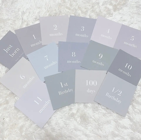 マンスリーカード♡正方形♡ハガキサイズ♡ラテ♡命名書 雑貨