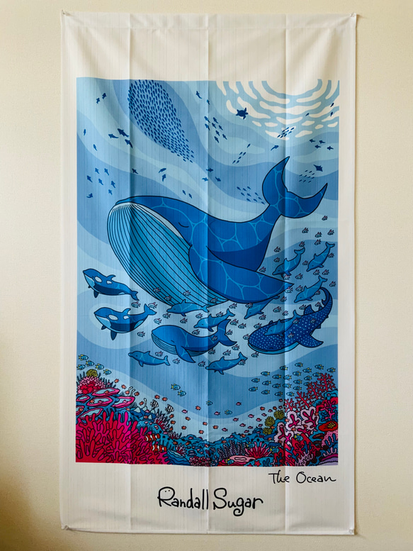 アート暖簾（のれん）The Ocean 1枚目の画像