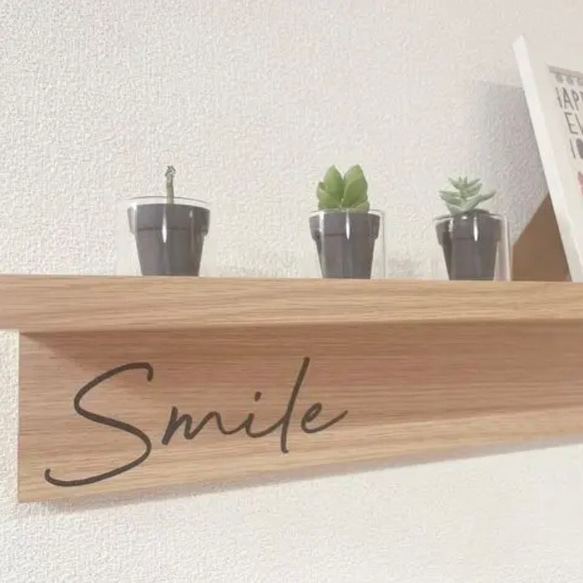 【 Smile 】真鍮風ステッカー 何処にでも貼れる ステッカー  玄関シール ドアサイン 3枚目の画像
