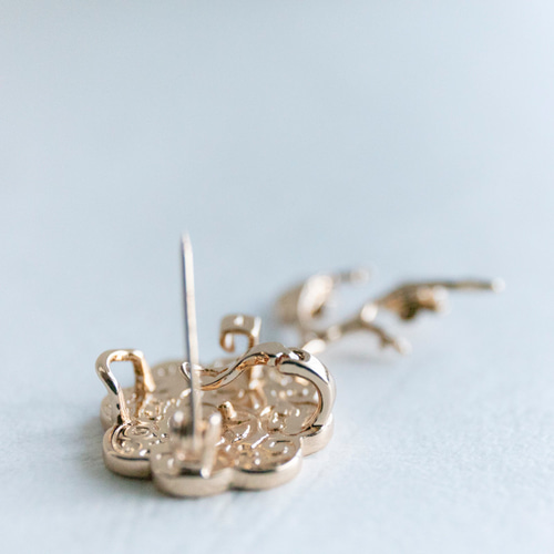 2WAY ブローチ＆帯留め 白蝶貝シェルーフラワー パール ブローチ JOS