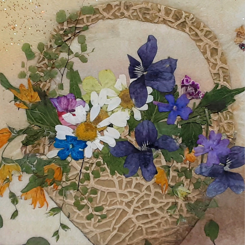 押し花 お気に入りの花カゴに！ その他アート シャーリーママ 通販