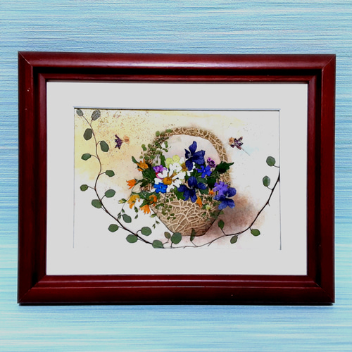 押し花 お気に入りの花カゴに！ その他アート シャーリーママ 通販