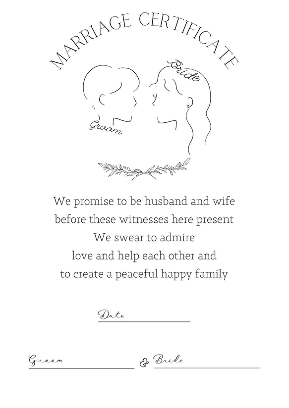 結婚証明書/人前式/選べる用紙 5枚目の画像