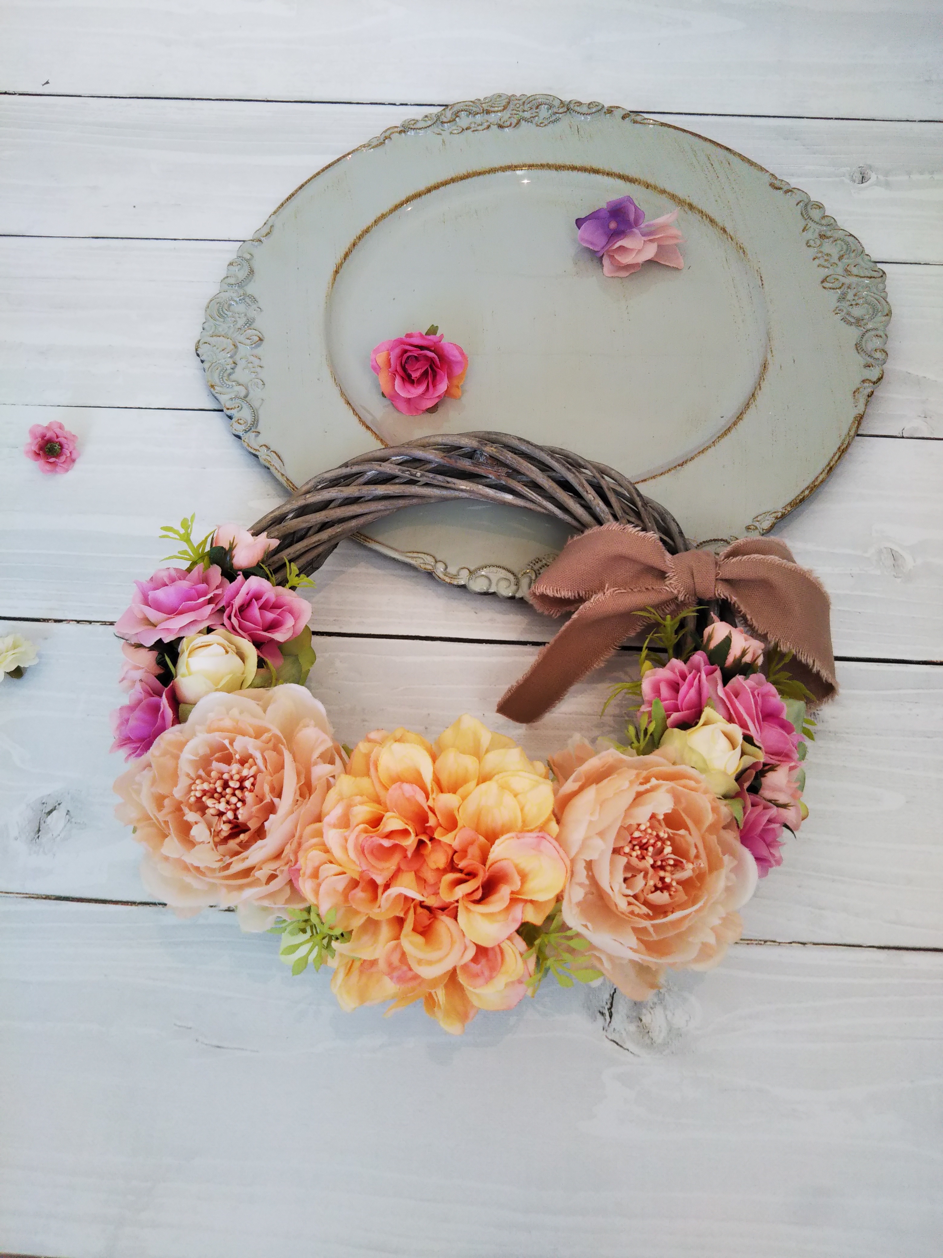 【再販】【受注制作】オレンジのリースアレンジ