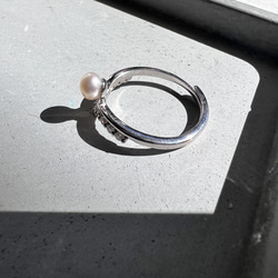 淡水パール　丸　6月誕生日石　925シルバー　リング　指輪　4 4枚目の画像