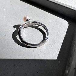 淡水パール　丸　6月誕生日石　925シルバー　リング　指輪　4 5枚目の画像