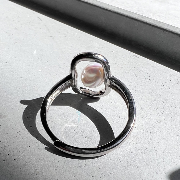 淡水パール　バロックパール　6月誕生日石　925シルバー　リング　指輪　5 5枚目の画像
