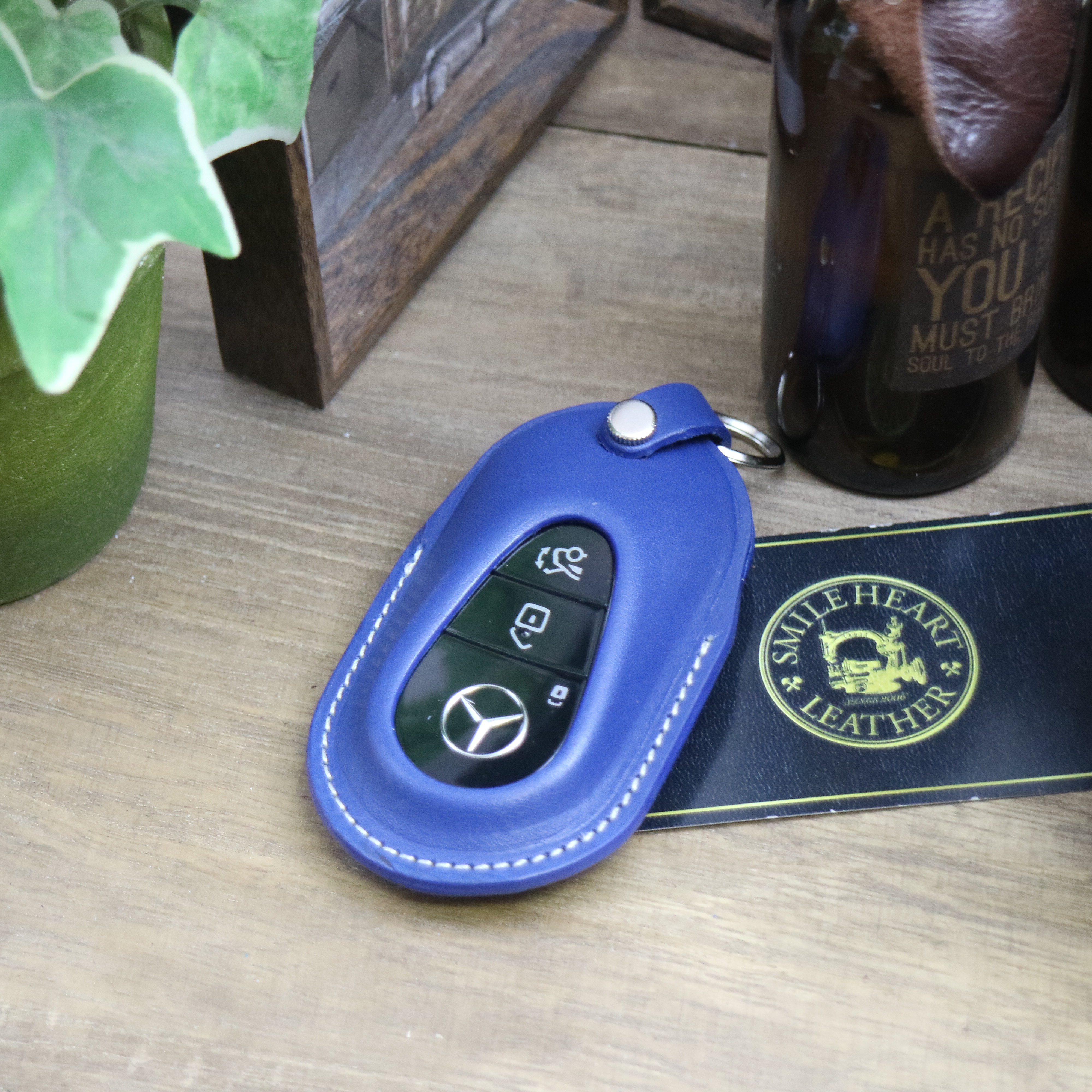 名入れ 無料 スマートキーケース　ベンツ　本革　新型　Cクラス・Ｅクラス 等 　 【レザーキースーツ】