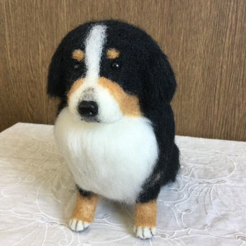 羊毛 フェルト 犬 バーニーズ フレーム 愛犬 犬 バーニーズ