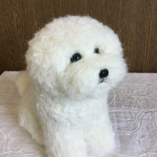 羊毛フェルト　ビションフリーゼ 羊毛フェルト ビションフリーゼ 羊毛フェルト masapan 通販 14064746