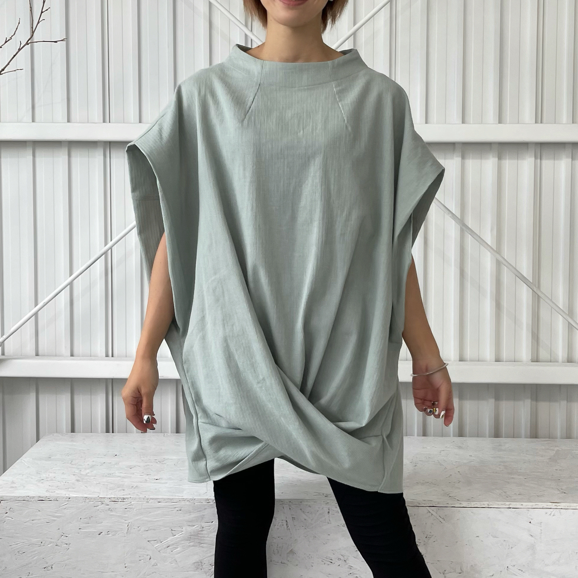 フロントクロスドルマントップス(オパールグリーン)