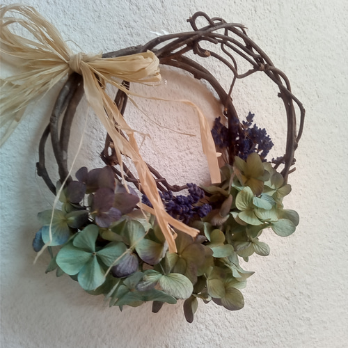 ハーフリース◇ラベンダー◇ナチュラルリース sk027detail1.jpg