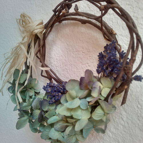 ハーフリース◇ラベンダー◇ナチュラルリース ナチュラル・カントリー✾リース リース Lavender 〜森の雑貨屋〜 通販